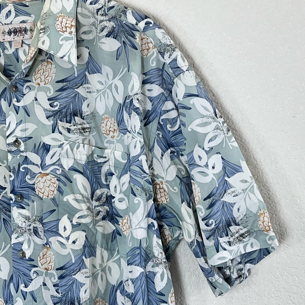 Campia Moda | Men’s Hawaiian shirt 100% cotton throw on oversized baggy … - Picture 5 of 9